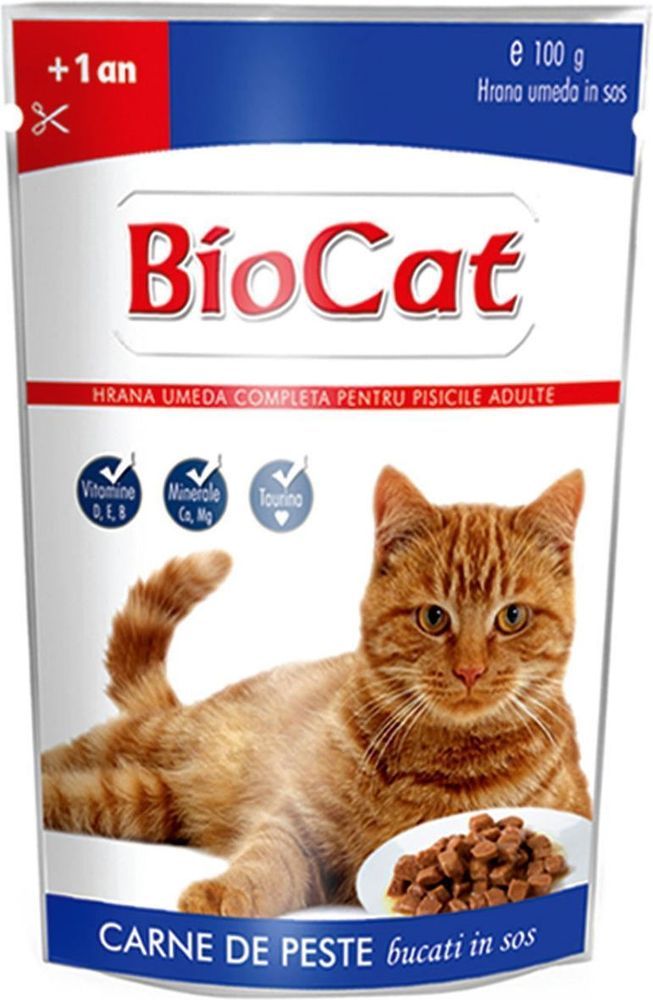 BIOCAT ΦΑΚΕΛΑΚΙ ΓΑΤΑΣ BIOCAT ΨΑΡΙ (100GR)