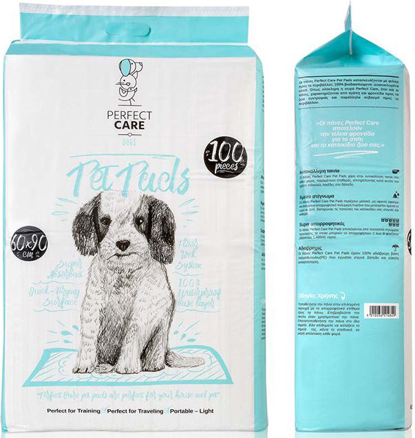 ΠΑΝΕΣ ΣΚΥΛΟΥ PERFECT CARE PADS ΧΩΡΙΣ ΑΡΩΜΑ (60X90CM / 100ΤΜΧ) PERFECT CARE