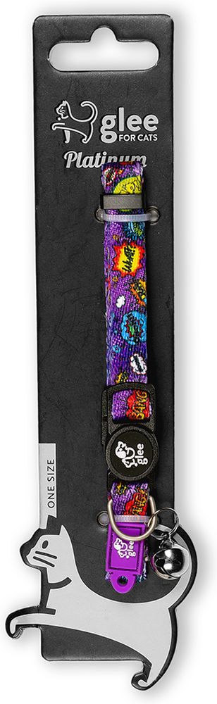 ΠΕΡΙΛΑΙΜΙΟ ΓΑΤΑΣ GLEE PURPLE BOOM ΜΕ ΚΟΥΔΟΥΝΑΚΙ (XSMALL 1X22-35CM) GLEE