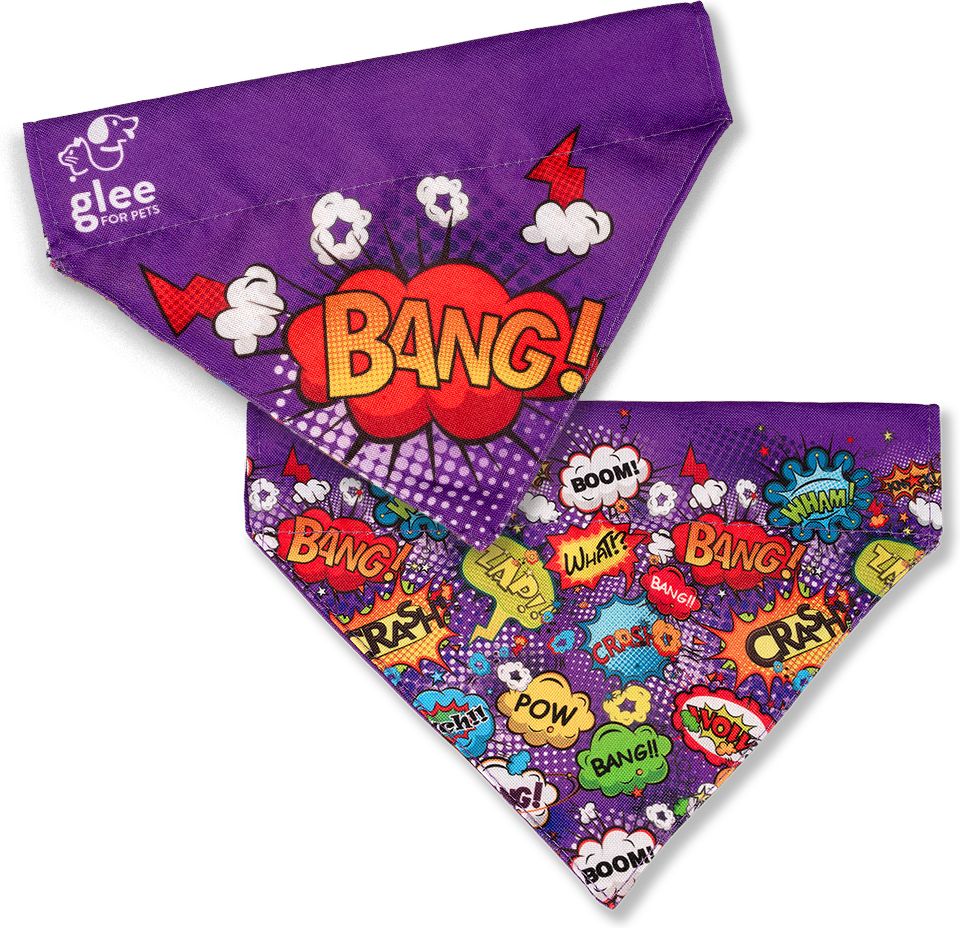 ΜΠΑΝΤΑΝΑ GLEE PLATINUM PURPLE BOOM (XSMALL/SMALL 15,5X13X3,5CM) GLEE