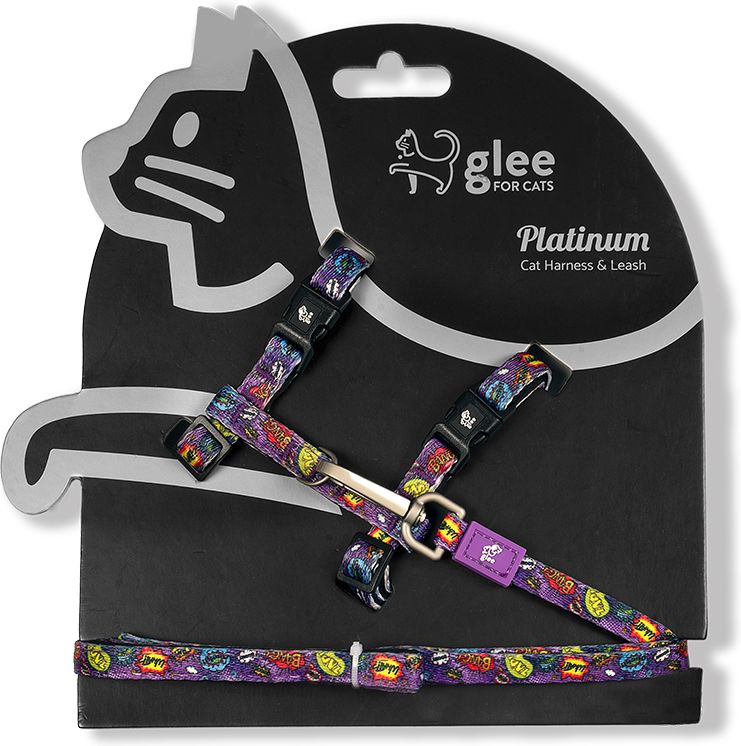 ΣΕΤ ΓΑΤΑΣ GLEE PLATINUM PURPLE BOOM ΜΕ ΟΔΗΓΟ - ΣΑΜΑΡΑΚΙ ONE SIZE GLEE
