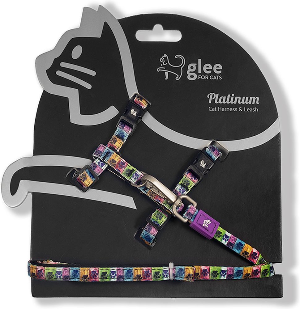 GLEE ΣΕΤ ΓΑΤΑΣ GLEE PLATINUM PAW GARDEN ΜΕ ΟΔΗΓΟ - ΣΑΜΑΡΑΚΙ ONE SIZE