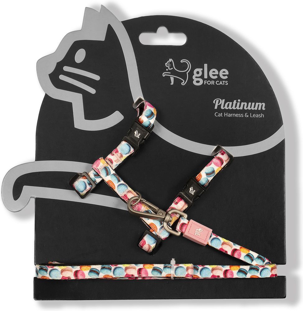 ΣΕΤ ΓΑΤΑΣ GLEE PLATINUM MACARON ΜΕ ΟΔΗΓΟ - ΣΑΜΑΡΑΚΙ ONE SIZE GLEE