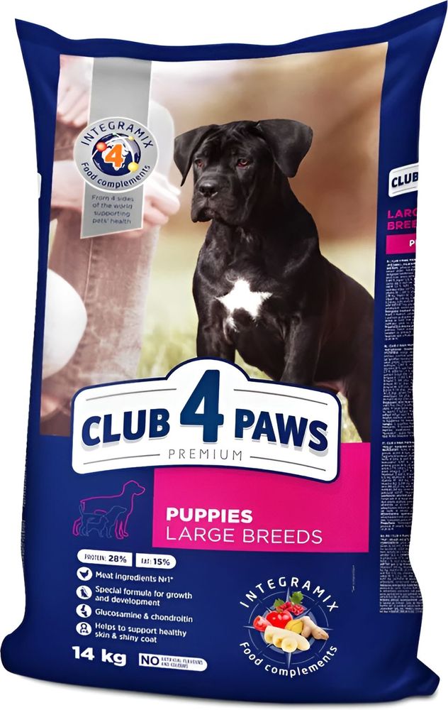 ΤΡΟΦΗ ΣΚΥΛΟΥ CLUB4PAWS PUPPIES LARGE BREEDS ΚΟΤΟΠΟΥΛΟ (14KG) CLUB4PAWS