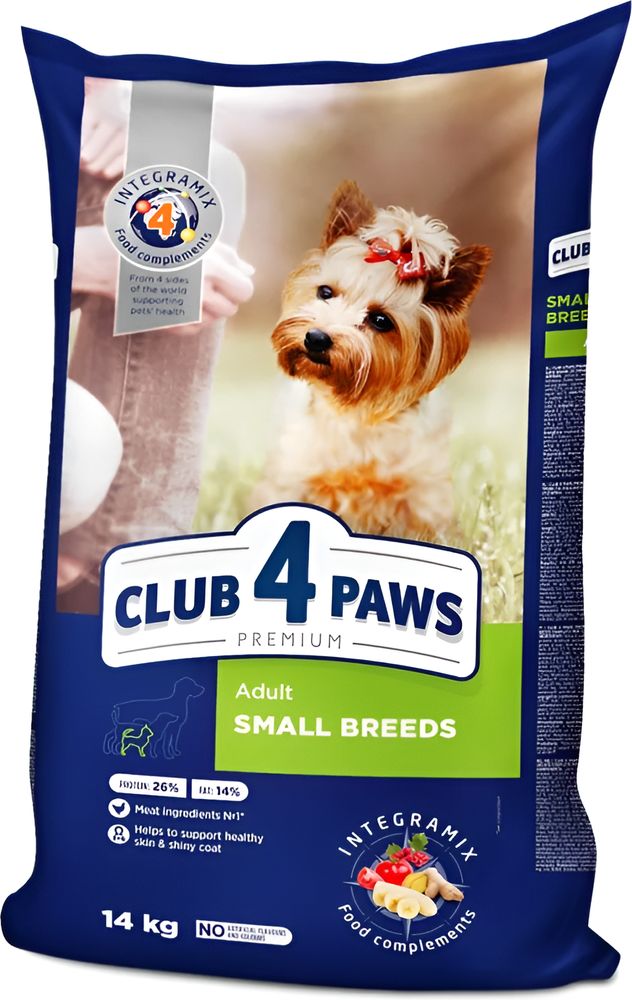 ΤΡΟΦΗ ΣΚΥΛΟΥ CLUB4PAWS ADULT SMALL BREEDS ΚΟΤΟΠΟΥΛΟ (14KG) CLUB4PAWS