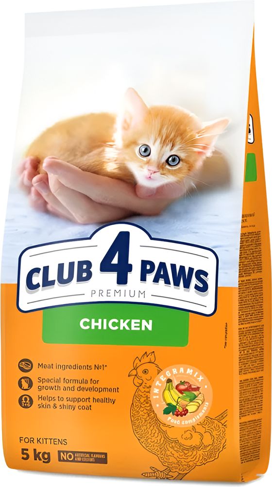 ΤΡΟΦΗ ΓΑΤΑΣ CLUB4PAWS KITTEN ΚΟΤΟΠΟΥΛΟ (5KG) CLUB4PAWS