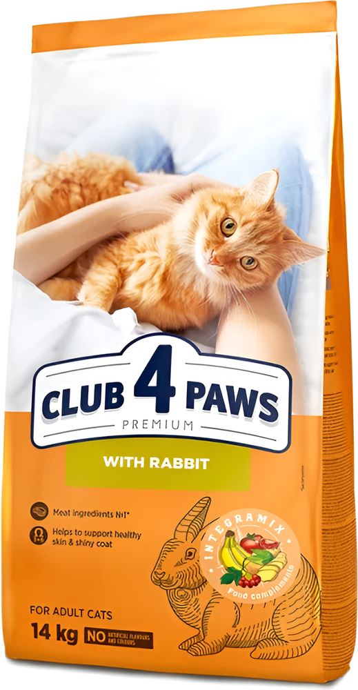 ΤΡΟΦΗ ΓΑΤΑΣ CLUB4PAWS ADULT ΚΟΥΝΕΛΙ (14KG)