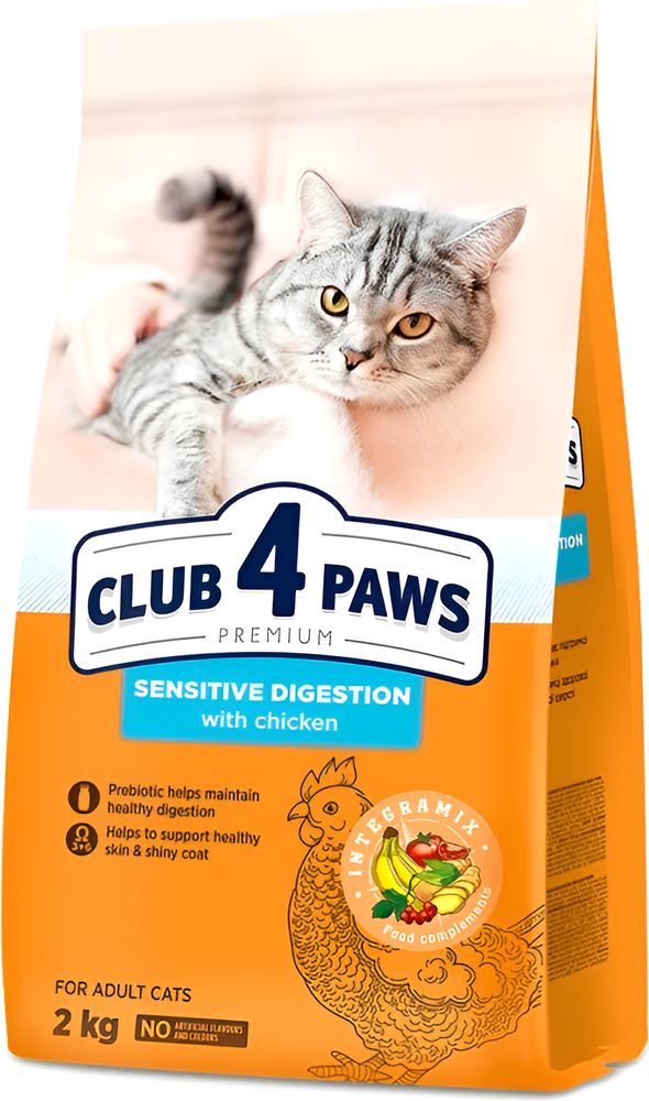 ΤΡΟΦΗ ΓΑΤΑΣ CLUB4PAWS SENSITIVE DIGESTION ΚΟΤΟΠΟΥΛΟ (2KG)