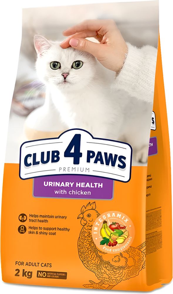 ΤΡΟΦΗ ΓΑΤΑΣ CLUB4PAWS URINARY HEALTH ΚΟΤΟΠΟΥΛΟ (2KG) CLUB4PAWS