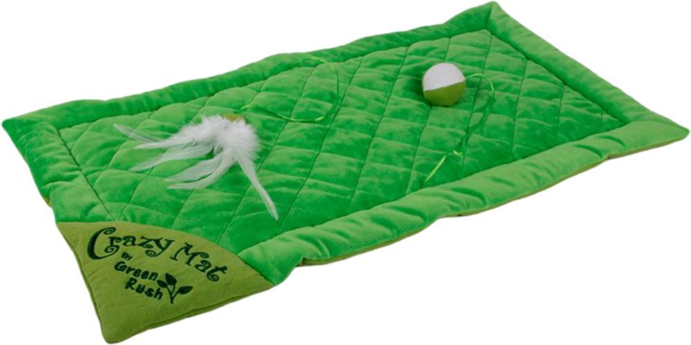 ΠΑΙΧΝΙΔΙ ΧΑΛΑΚΙ ΓΑΤΑΣ AFP CRAZY CAT GREEN RUSH ΜΕ CATNIP ΠΡΑΣΙΝΟ (36,5X36,5X2,2CM) AFP