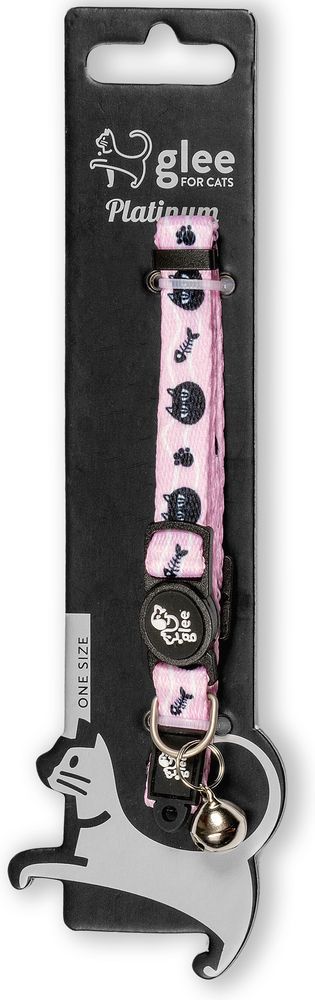 ΠΕΡΙΛΑΙΜΙΟ GLEE PLATINUM POPPY CATS ΜΕ ΚΟΥΔΟΥΝΑΚΙ ΡΟΖ (XSMALL 1X22-35CM) GLEE