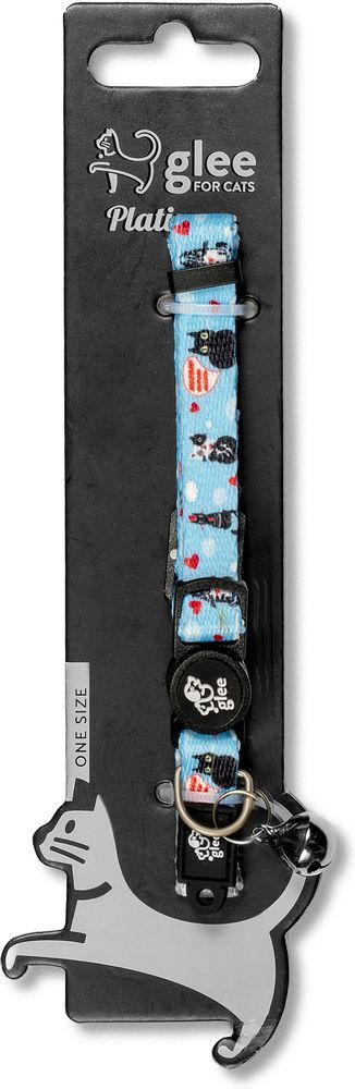 ΠΕΡΙΛΑΙΜΙΟ GLEE PLATINUM MEOW CATS ΜΕ ΚΟΥΔΟΥΝΑΚΙ (XSMALL 1X22-35CM) GLEE