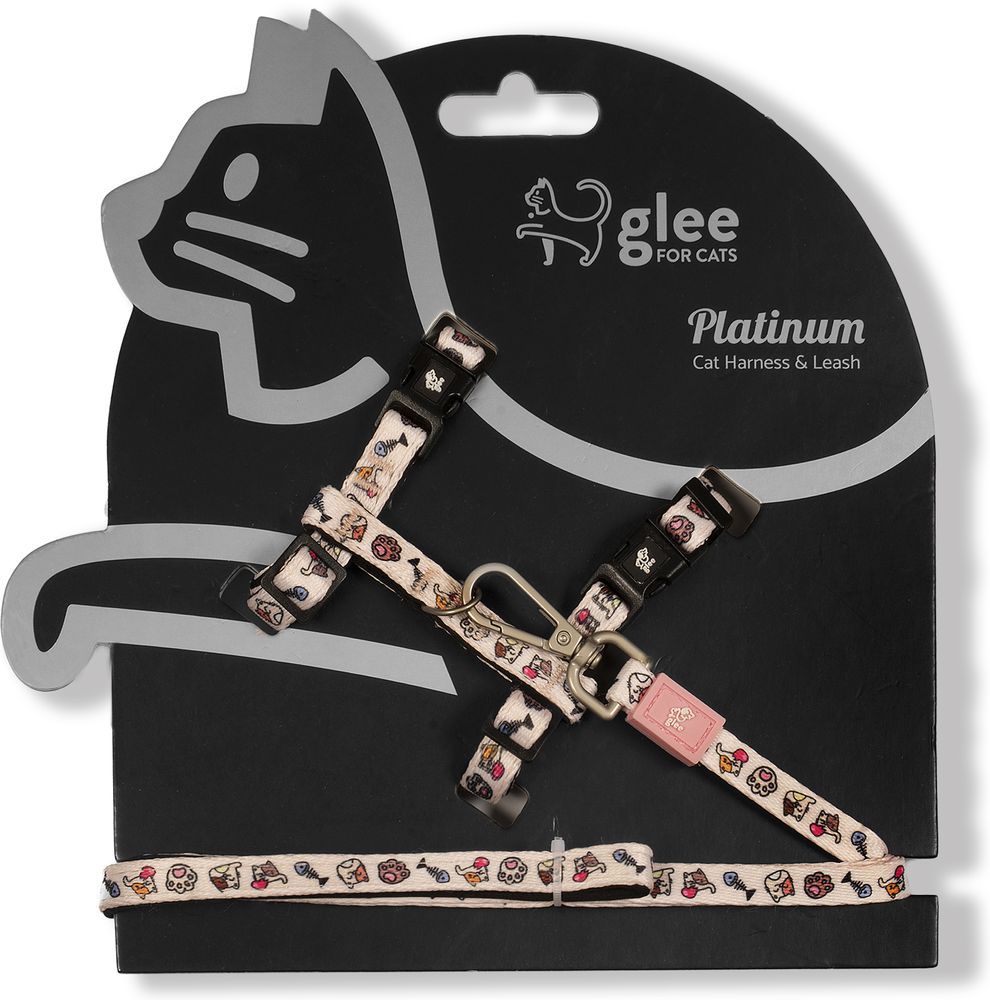 ΣΕΤ ΓΑΤΑΣ GLEE PLATINUM KITTIE CATS ΜΕ ΟΔΗΓΟ - ΣΑΜΑΡΑΚΙ ONE SIZE GLEE