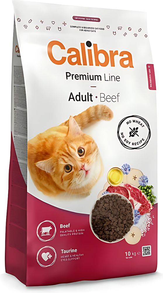 ΤΡΟΦΗ ΓΑΤΑΣ CALIBRA PREMIUM CAT ADULT ΜΟΣΧΑΡΙ (10KG)