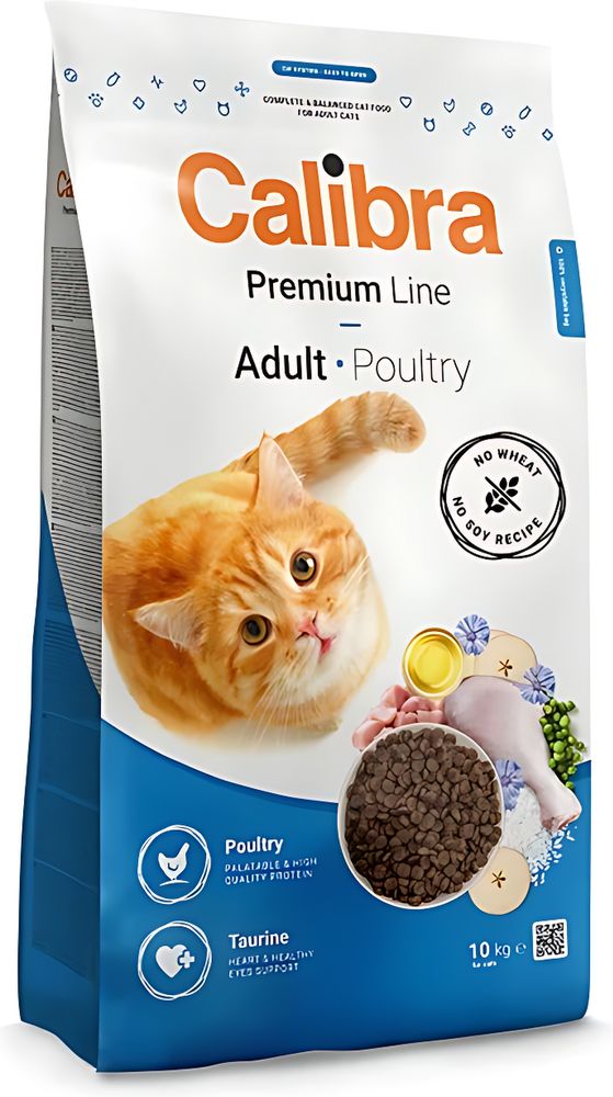 ΤΡΟΦΗ ΓΑΤΑΣ CALIBRA PREMIUM CAT ADULT ΜΕ ΠΟΥΛΕΡΙΚΑ (10KG)