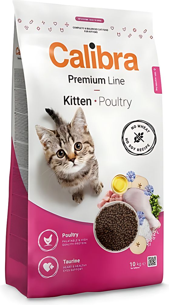 ΤΡΟΦΗ ΓΑΤΑΣ CALIBRA PREMIUM CAT KITTEN ΜΕ ΚΟΤΟΠΟΥΛΟ (10KG) CALIBRA