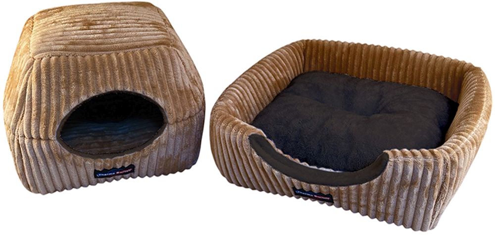 ΚΡΕΒΑΤΙ ΣΚΥΛΟΥ ΓΑΤΑΣ THERMOSWITCH EVIA ΚΑΦΕ (50X45X34CM) THERMOSWITCH