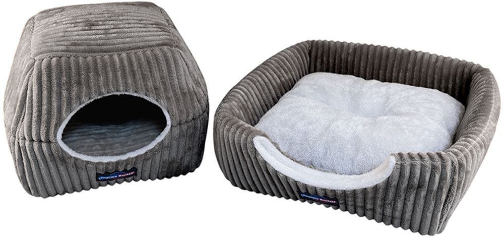 ΚΡΕΒΑΤΙ ΣΚΥΛΟΥ ΓΑΤΑΣ THERMOSWITCH EVIA ΓΚΡΙ (60X55X40CM) THERMOSWITCH