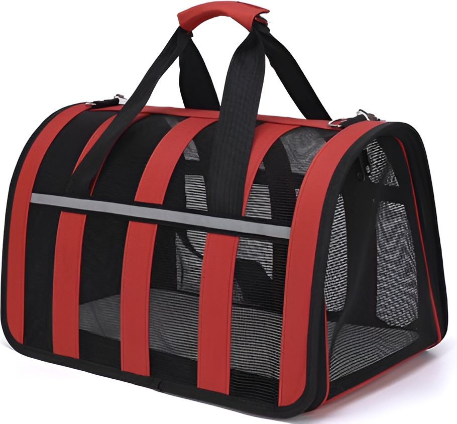 ΤΣΑΝΤΑ ΜΕΤΑΦΟΡΑΣ ΣΚΥΛΟΥ ΓΑΤΑΣ VALUE IMPORTS COOL AIR ΜΑΥΡΟ ΚΟΚΚΙΝΟ (34X24X24CM) VALUE IMPORTS