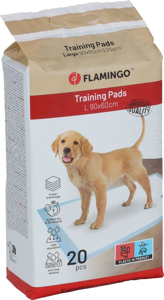 ΠΑΝΕΣ ΣΚΥΛΟΥ FLAMINGO TRAINING PADS (90X60CM / 20ΤΜΧ) FLAMINGO