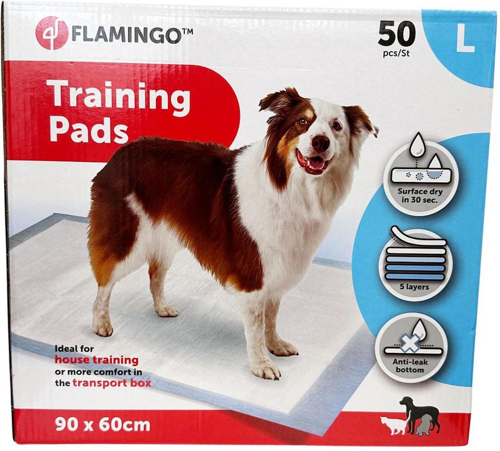 ΠΑΝΕΣ ΣΚΥΛΟΥ FLAMINGO TRAINING PADS (90X60CM / 50ΤΜΧ)