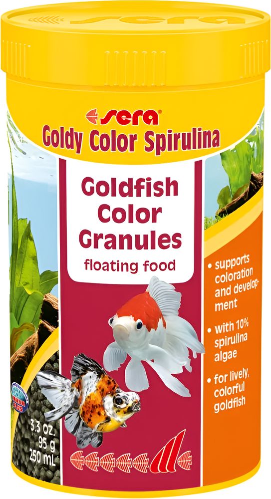 ΤΡΟΦΗ ΧΡΥΣΟΨΑΡΩΝ SERA GOLDY COLOR SPIRULLINA (250ML)