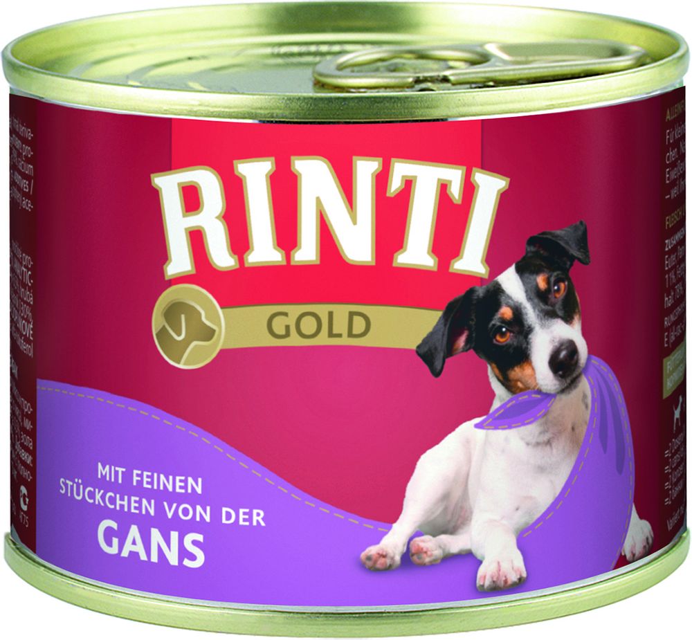 ΚΟΝΣΕΡΒΑ ΣΚΥΛΟΥ RINTI GOLD GOOSE ΧΗΝΑ (185GR)