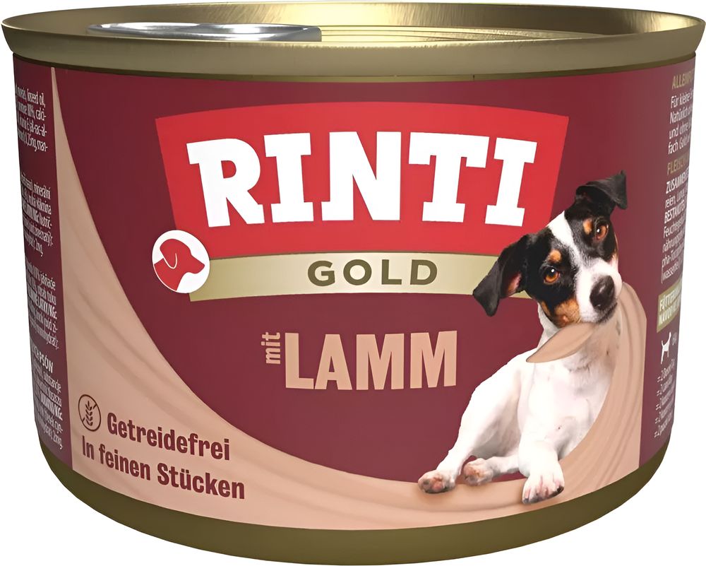 ΚΟΝΣΕΡΒΑ ΣΚΥΛΟΥ RINTI GOLD ΑΡΝΙ (185GR)