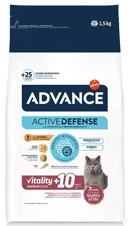ΤΡΟΦΗ ΓΑΤΑΣ ADVANCE STERILIZED SENIOR VITALITY ΚΟΤΟΠΟΥΛΟ (1,5KG)