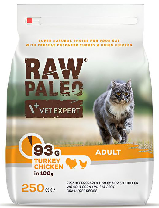 ΤΡΟΦΗ ΓΑΤΑΣ RAW PALEO ADULT ΓΑΛΟΠΟΥΛΑ - ΚΟΤΟΠΟΥΛΟ (250GR) RAW PALEO