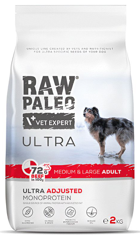ΤΡΟΦΗ ΣΚΥΛΟΥ RAW PALEO ULTRA ADULT MEDIUM LARGE ΜΟΣΧΑΡΙ (2 KG) RAW PALEO