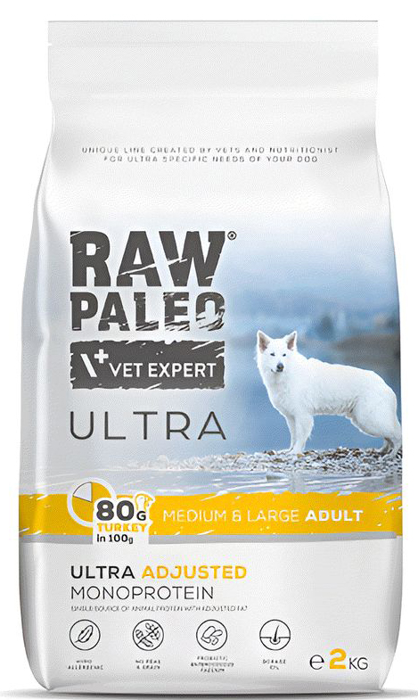 RAW PALEO ΤΡΟΦΗ ΣΚΥΛΟΥ RAW PALEO ULTRA ADULT MEDIUM LARGE ΓΑΛΟΠΟΥΛΑ (2 KG)