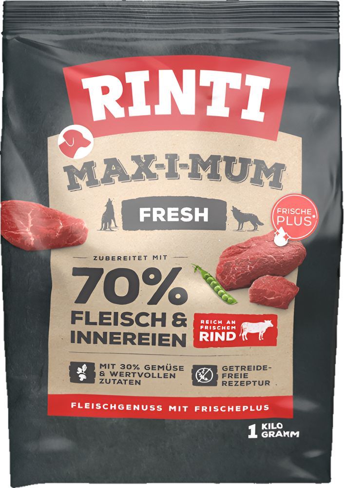 ΤΡΟΦΗ ΣΚΥΛΟΥ RINTI MAX-I-MUM ADULT FRESH 70% ΒΟΔΙΝΟ (1KG)