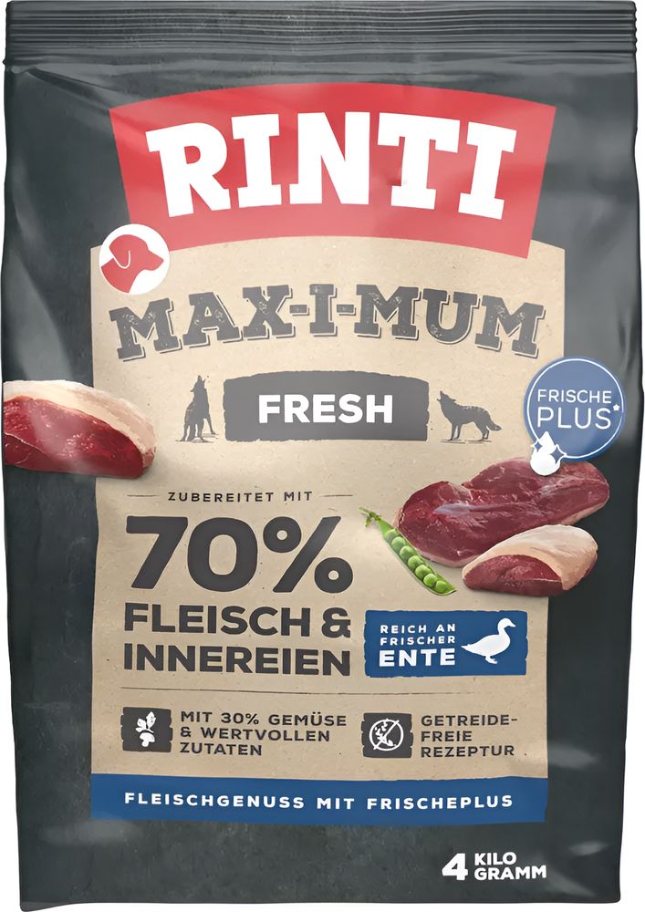 RINTI ΤΡΟΦΗ ΣΚΥΛΟΥ RINTI MAX-I-MUM ADULT FRESH 70% ΠΑΠΙΑ PRICE REDUCTION (4KG)
