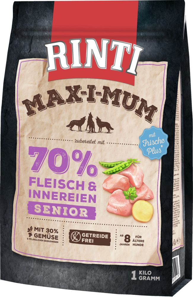 RINTI ΤΡΟΦΗ ΣΚΥΛΟΥ RINTI MAX-I-MUM SENIOR FRESH 70% ΚΟΤΟΠΟΥΛΟ (1KG)