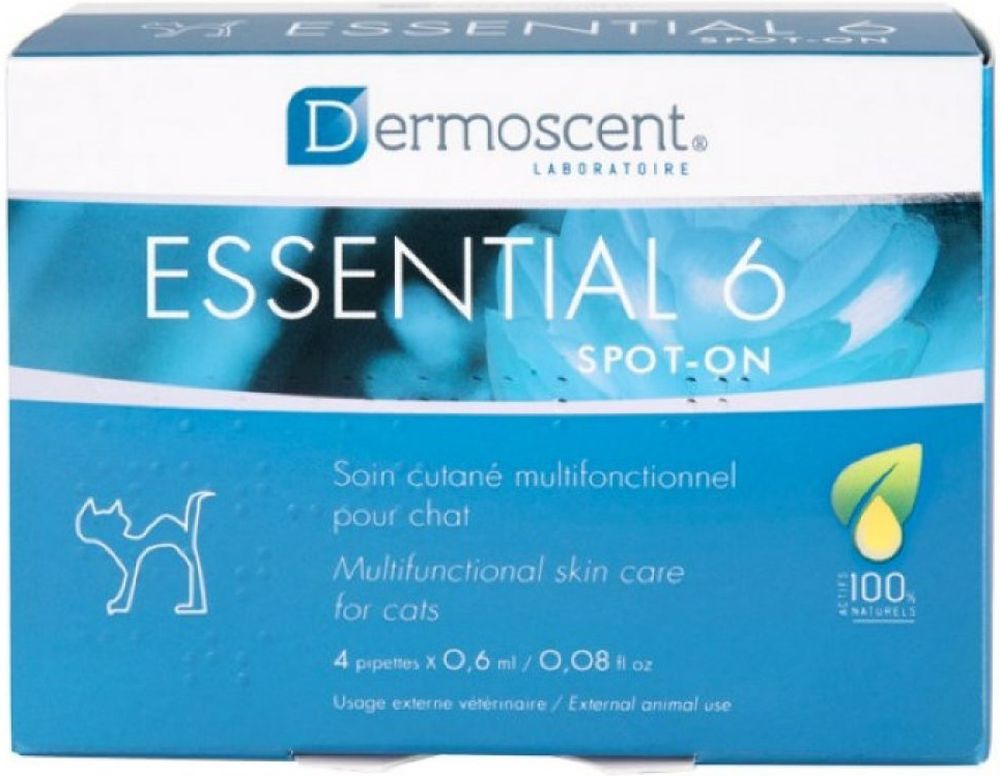 ΑΜΠΟΥΛΕΣ SPOT ON DERMOSCENT ESSENTIAL 6 ΓΙΑ ΓΑΤΕΣ (4X0,6ML) DERMOSCENT