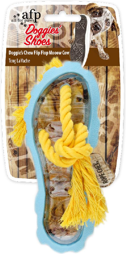 ΠΑΙΧΝΙΔΙ ΣΚΥΛΟΥ AFP DOGGIES CHEW FLIP FLOP MOOOW COW (21,8X15X11CM)