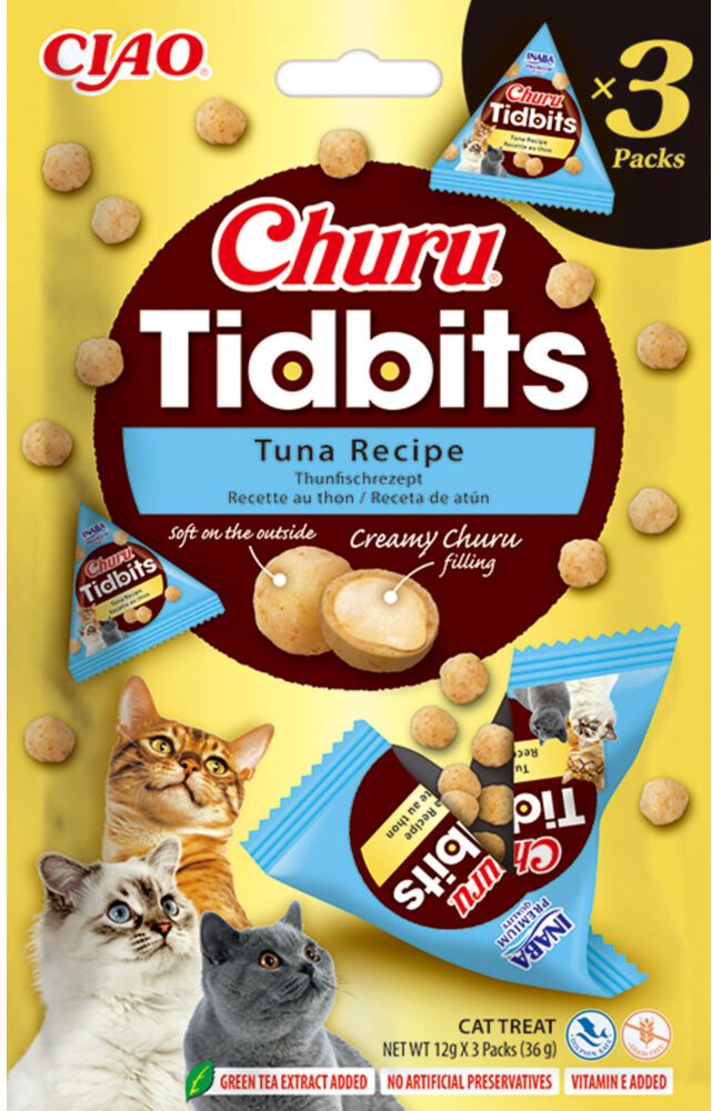 ΛΙΧΟΥΔΙΕΣ CHURU CAT TIDBITS ΜΕ ΤΟΝΟ (36GR) INABA