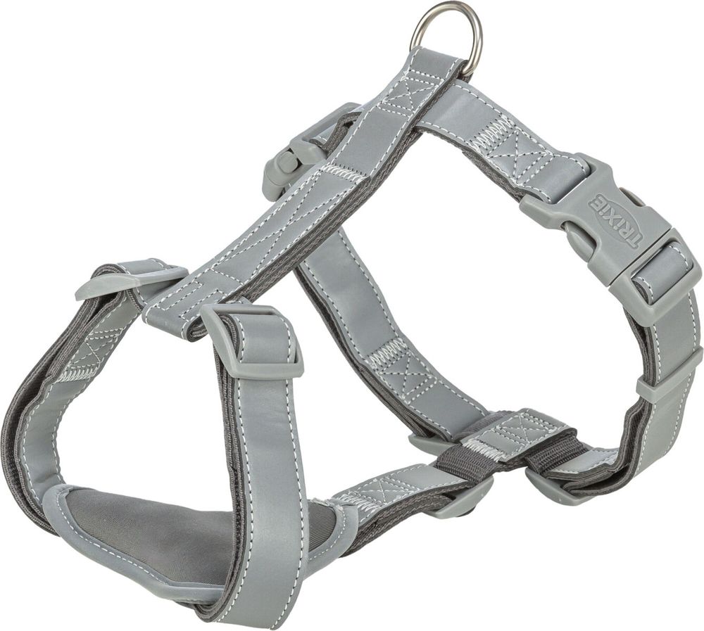 ΣΑΜΑΡΑΚΙ TRIXIE PREMIUM REFLECT H-HARNESS ΓΡΑΦΙΤΗΣ (M-L 55-75CM/25MM)