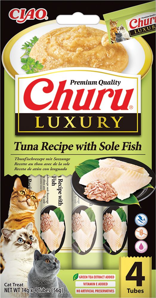 INABA ΛΙΧΟΥΔΙΕΣ CHURU CAT LUXURY ΤΟΝΟΣ ΜΕ ΓΛΩΣΣΑ (56GR)
