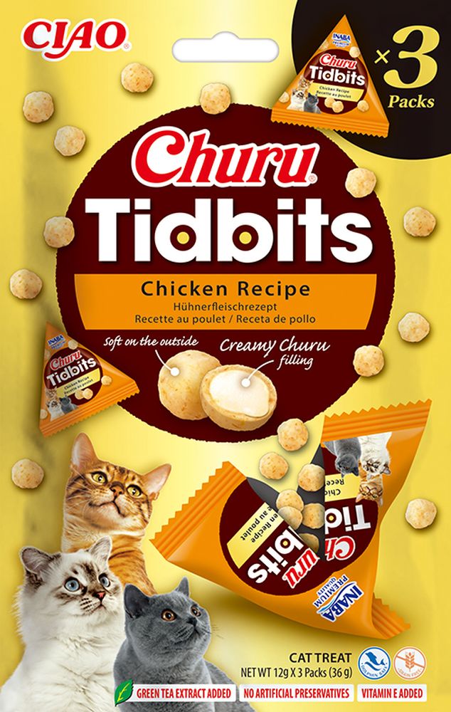 ΛΙΧΟΥΔΙΕΣ CHURU CAT TIDBITS ΜΕ ΚΟΤΟΠΟΥΛΟ (36GR)