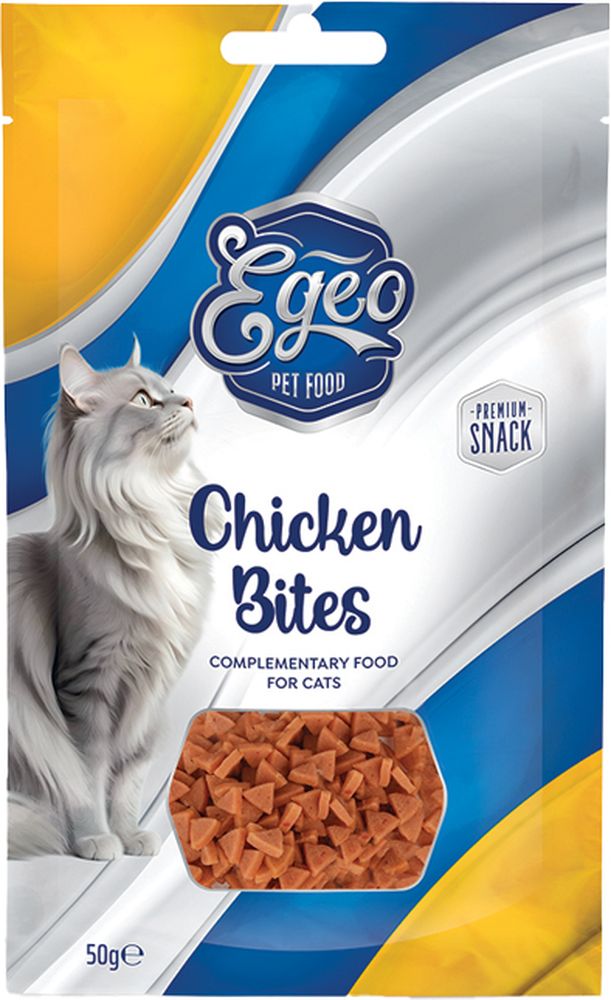 ΣΝΑΚ ΓΑΤΑΣ EGEO BITES ADULT ΚΟΤΟΠΟΥΛΟ (50GR) EGEO