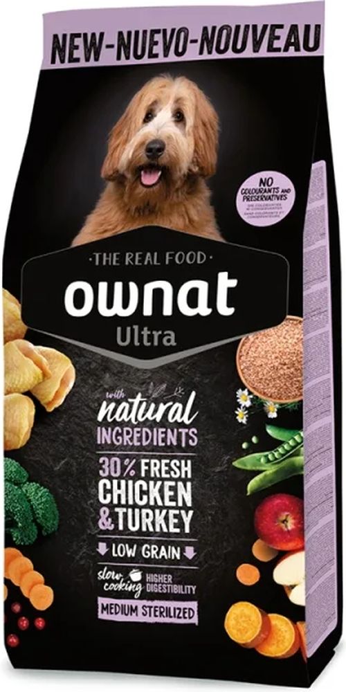 OWNAT ΤΡΟΦΗ ΣΚΥΛΟΥ OWNAT ULTRA MEDIUM STERILIZED ΚΟΤΟΠΟΥΛΟ ΓΑΛΟΠΟΥΛΑ (12KG)