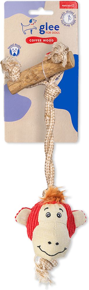 ΠΑΙΧΝΙΔΙ ΣΚΥΛΟΥ GLEE MONKEY SWING WITH COFFEE WOOD HANDLE (3X12X30CM) GLEE