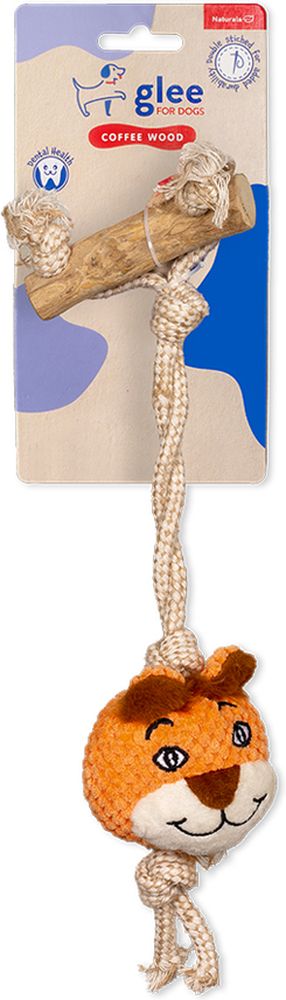 ΠΑΙΧΝΙΔΙ ΣΚΥΛΟΥ GLEE LION SWING WITH COFFEE WOOD HANDLE (3X12X30CM)