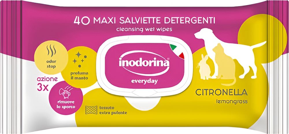 ΜΑΝΤΗΛΑΚΙΑ ΚΑΘΑΡΙΣΜΟΥ INODORINA CITRONELLA (40ΤΜΧ / 20CMX30CM)