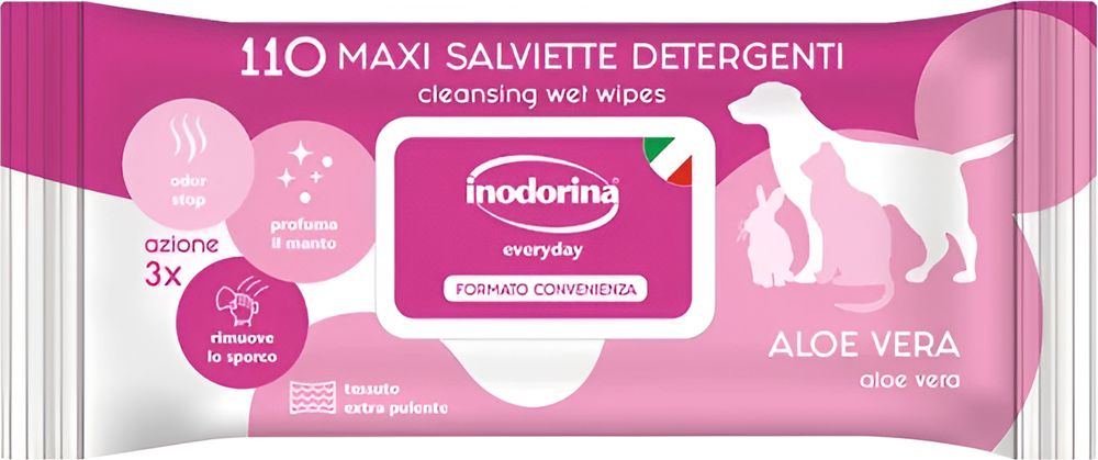 ΜΑΝΤΗΛΑΚΙΑ ΚΑΘΑΡΙΣΜΟΥ INODORINA ALOE VERA (110ΤΜΧ / 20CMX30CM)