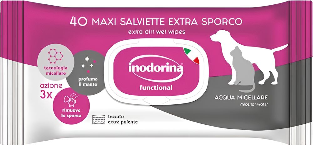 INODORINA ΜΑΝΤΗΛΑΚΙΑ ΚΑΘΑΡΙΣΜΟΥ INODORINA MICELLAR WATER (40ΤΜΧ)