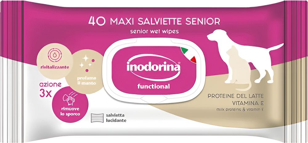 ΜΑΝΤΗΛΑΚΙΑ ΚΑΘΑΡΙΣΜΟΥ INODORINA SENIOR ΜΕ ΠΡΩΤΕΙΝΕΣ (40ΤΜΧ)
