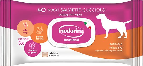 INODORINA ΜΑΝΤΗΛΑΚΙΑ ΚΑΘΑΡΙΣΜΟΥ INODORINA PUPPY (40ΤΜΧ)